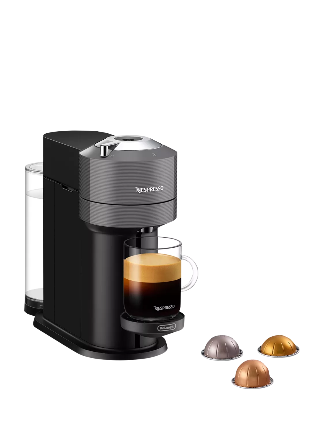 Vertuo Next Coffee Pod Machine by De'Longhi, Grey