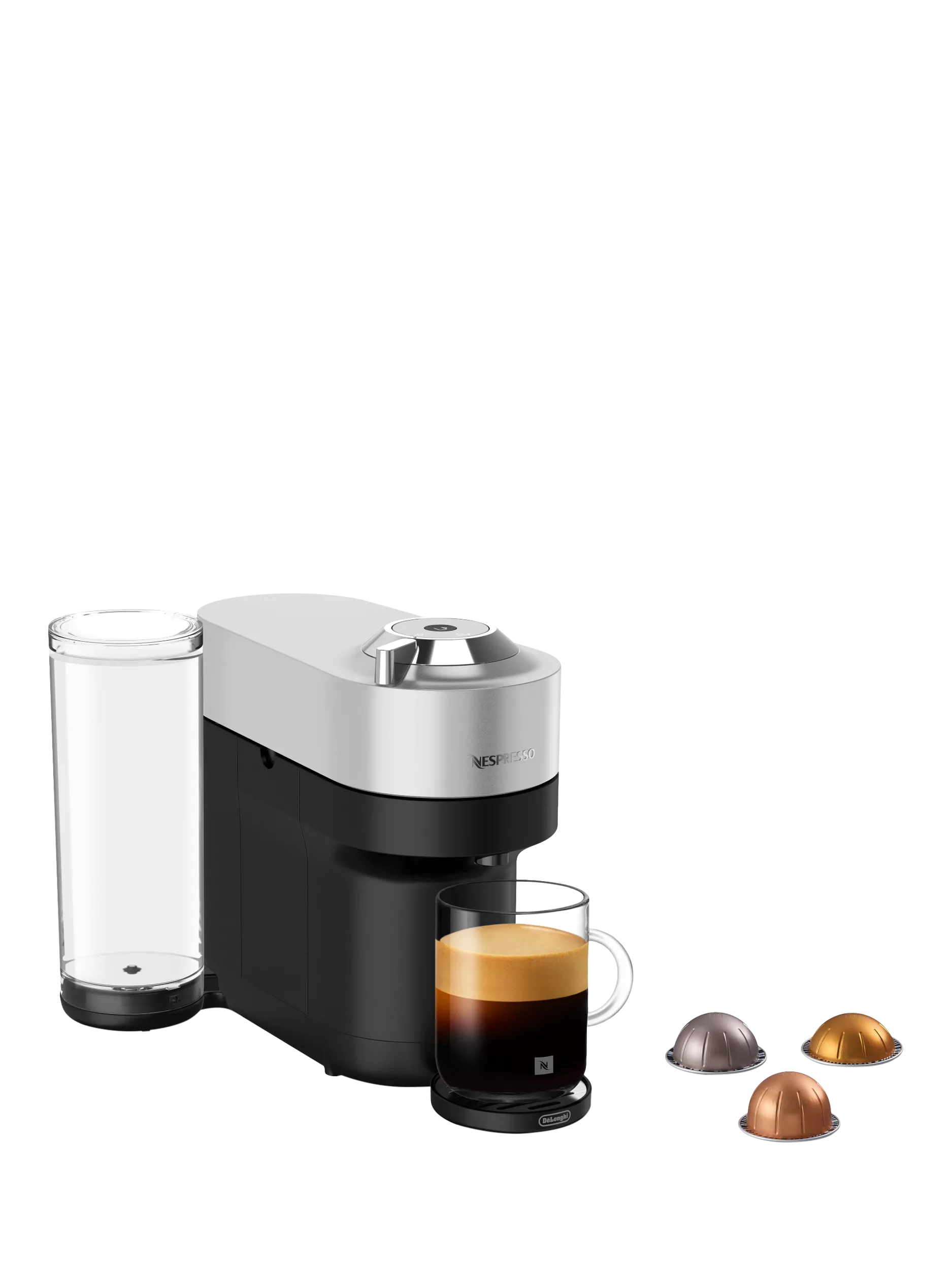 Nespresso Vertuo Pop Plus silver coffee machine - British product