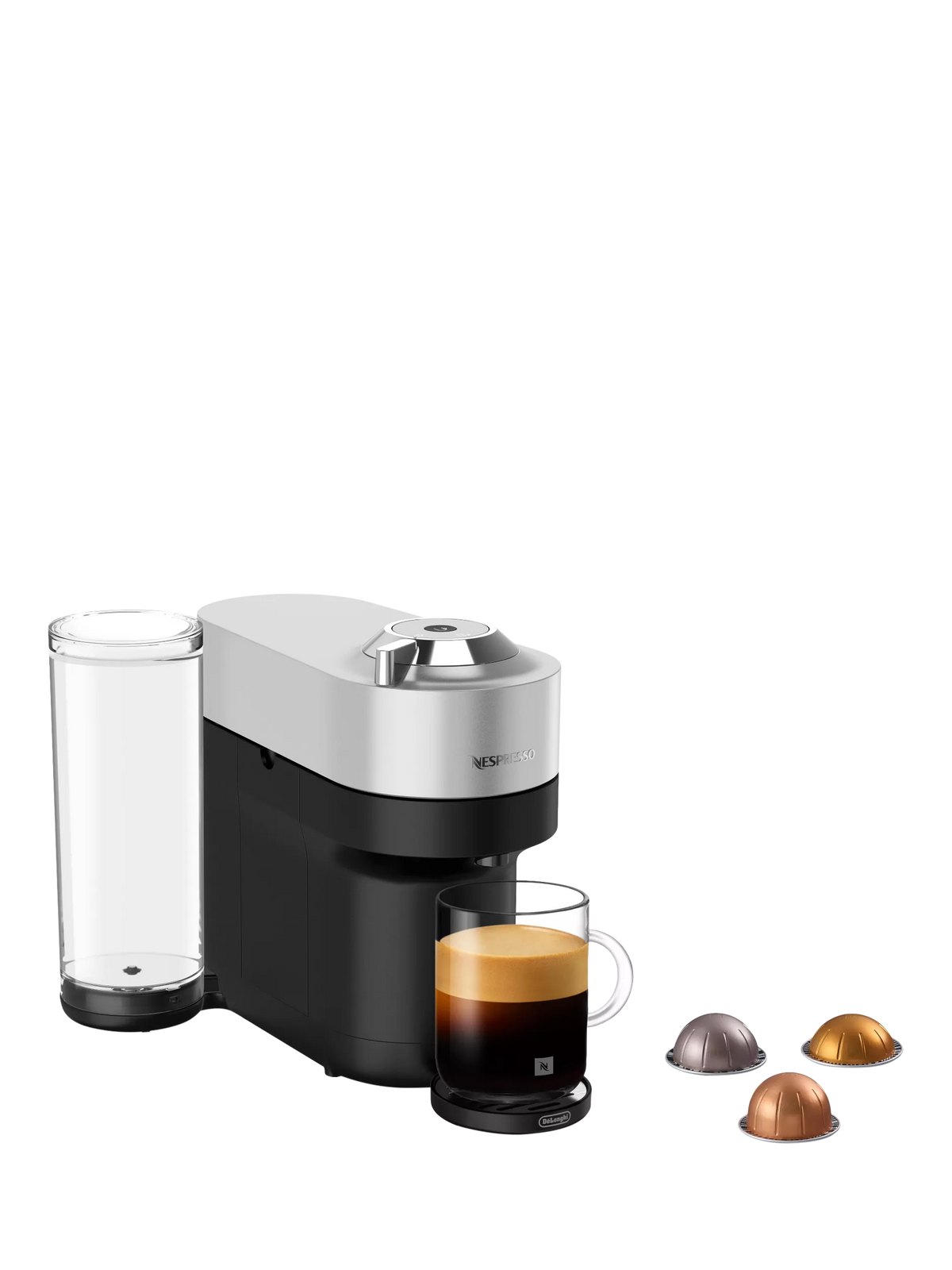Nespresso Vertuo Pop Plus silver coffee machine - British product