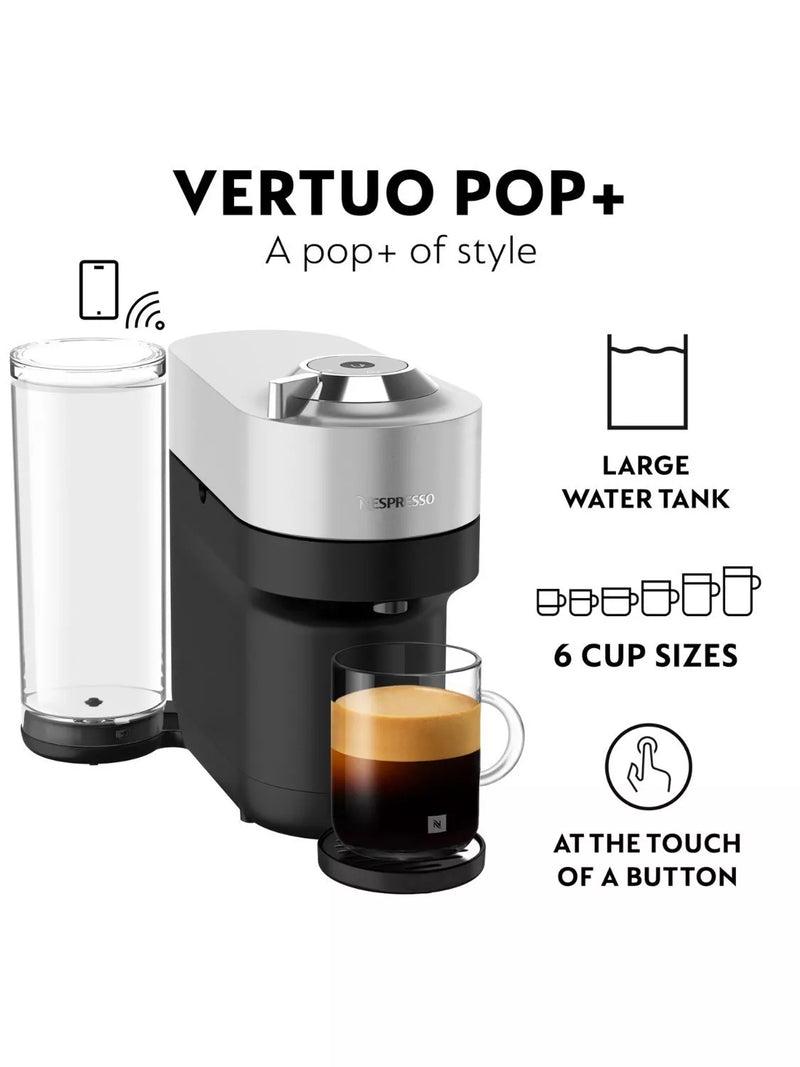 Nespresso Vertuo Pop Plus silver coffee machine - British product