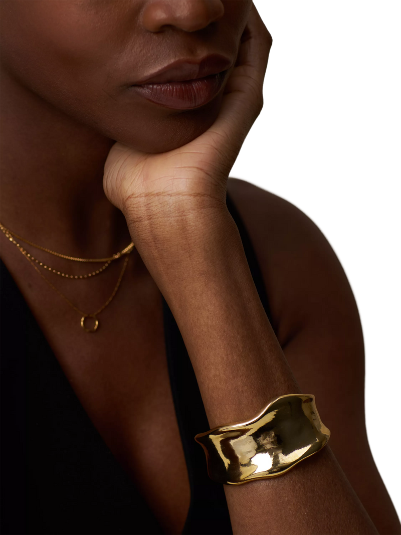Orelia statement cuff bracelet gold 18k (British brand)