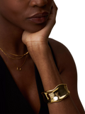 Orelia statement cuff bracelet gold 18k (British brand)