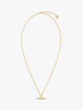 Orelia chunky t-bar necklace gold plated brass, imported from the UK