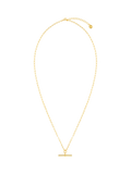Orelia chunky t-bar necklace gold plated brass, imported from the UK