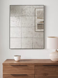 John Lewis Antique Tile Glass Rectangular Wall Mirror 90x70cm (British brand)
