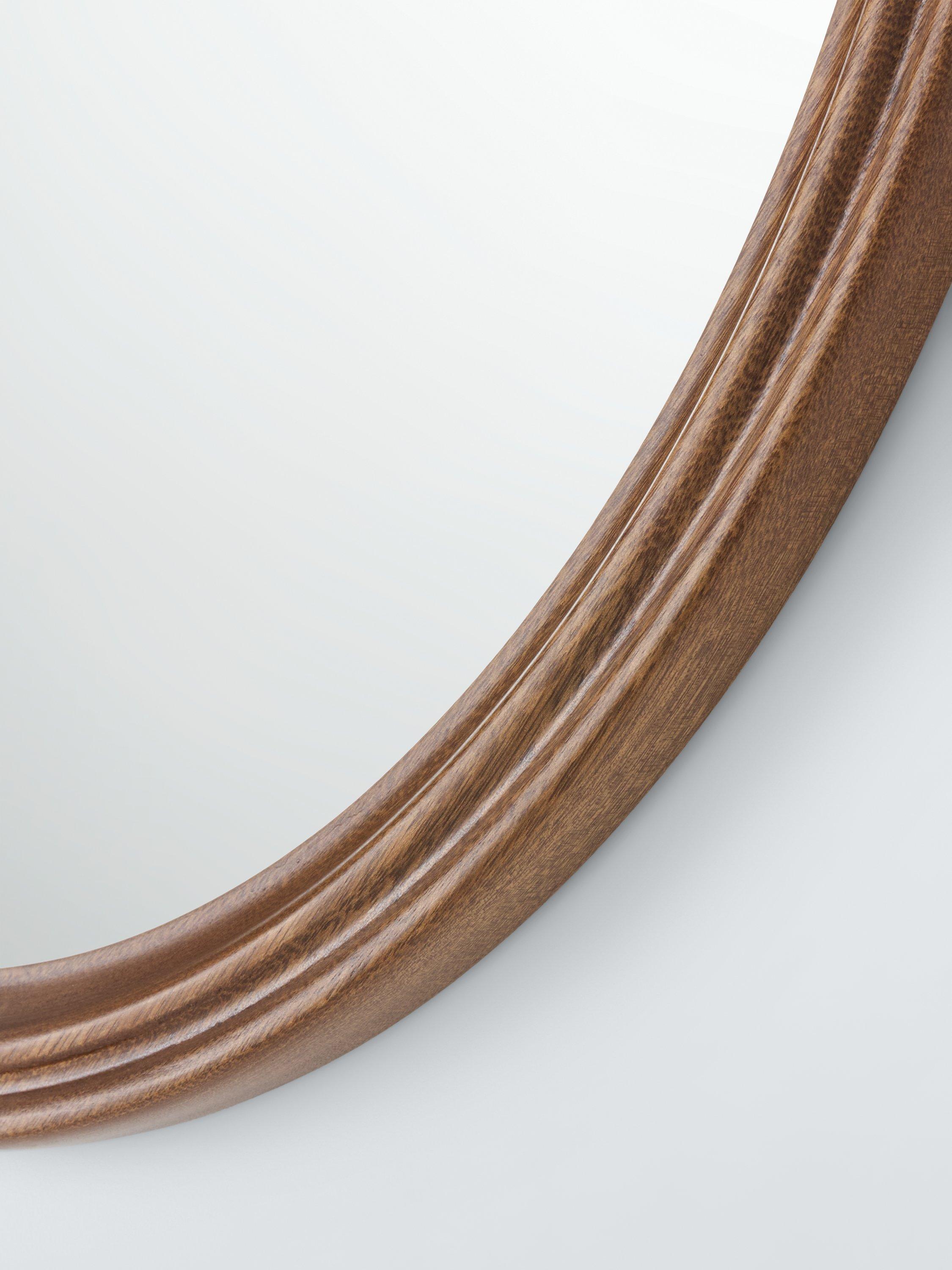 John Lewis farmhouse oval wall mirror walnut 75x55cm, UK version