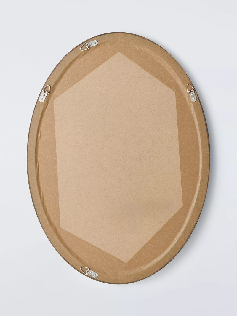 John Lewis farmhouse oval wall mirror walnut 75x55cm, UK version