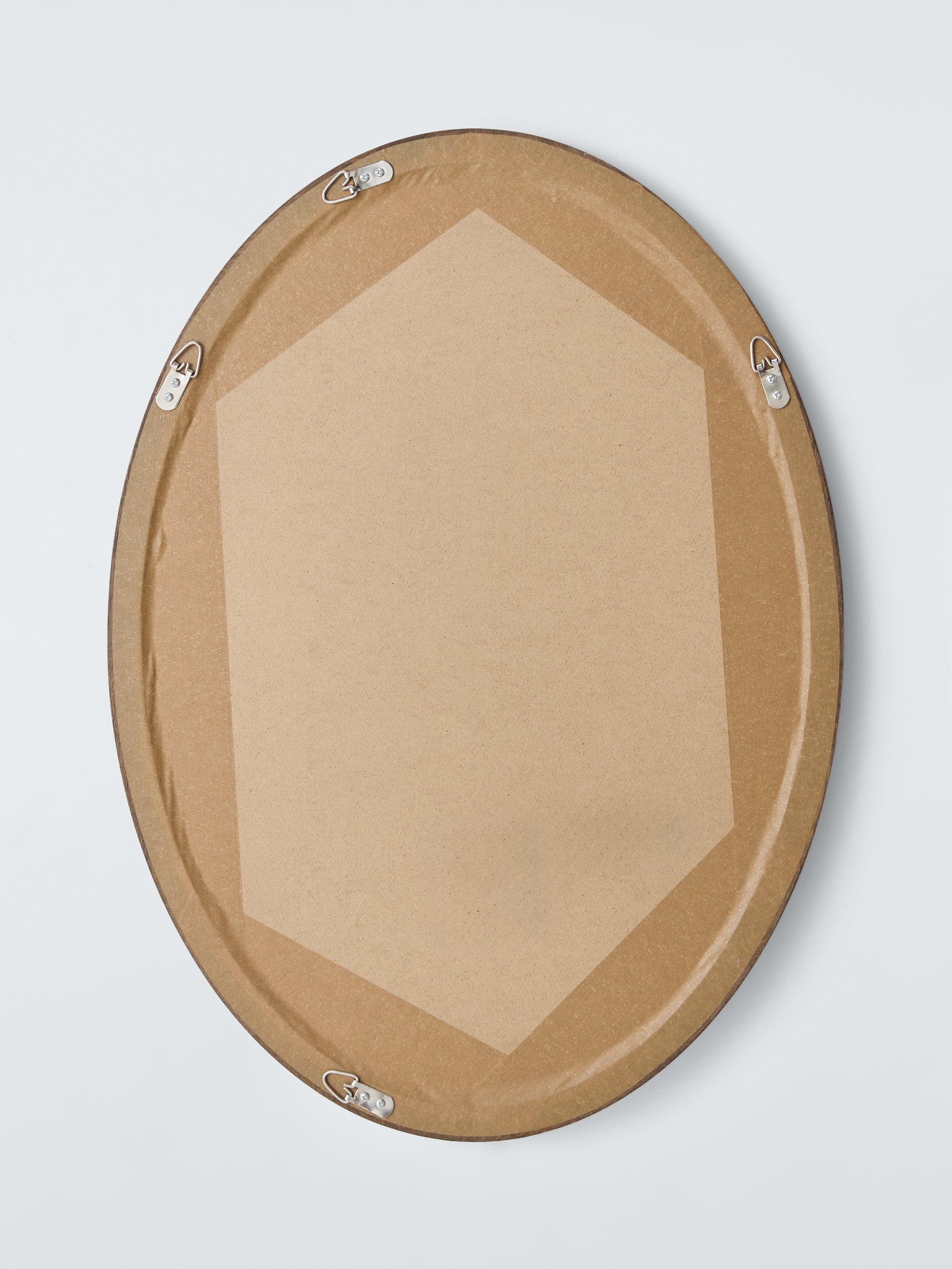 John Lewis farmhouse oval wall mirror walnut 75x55cm, UK version