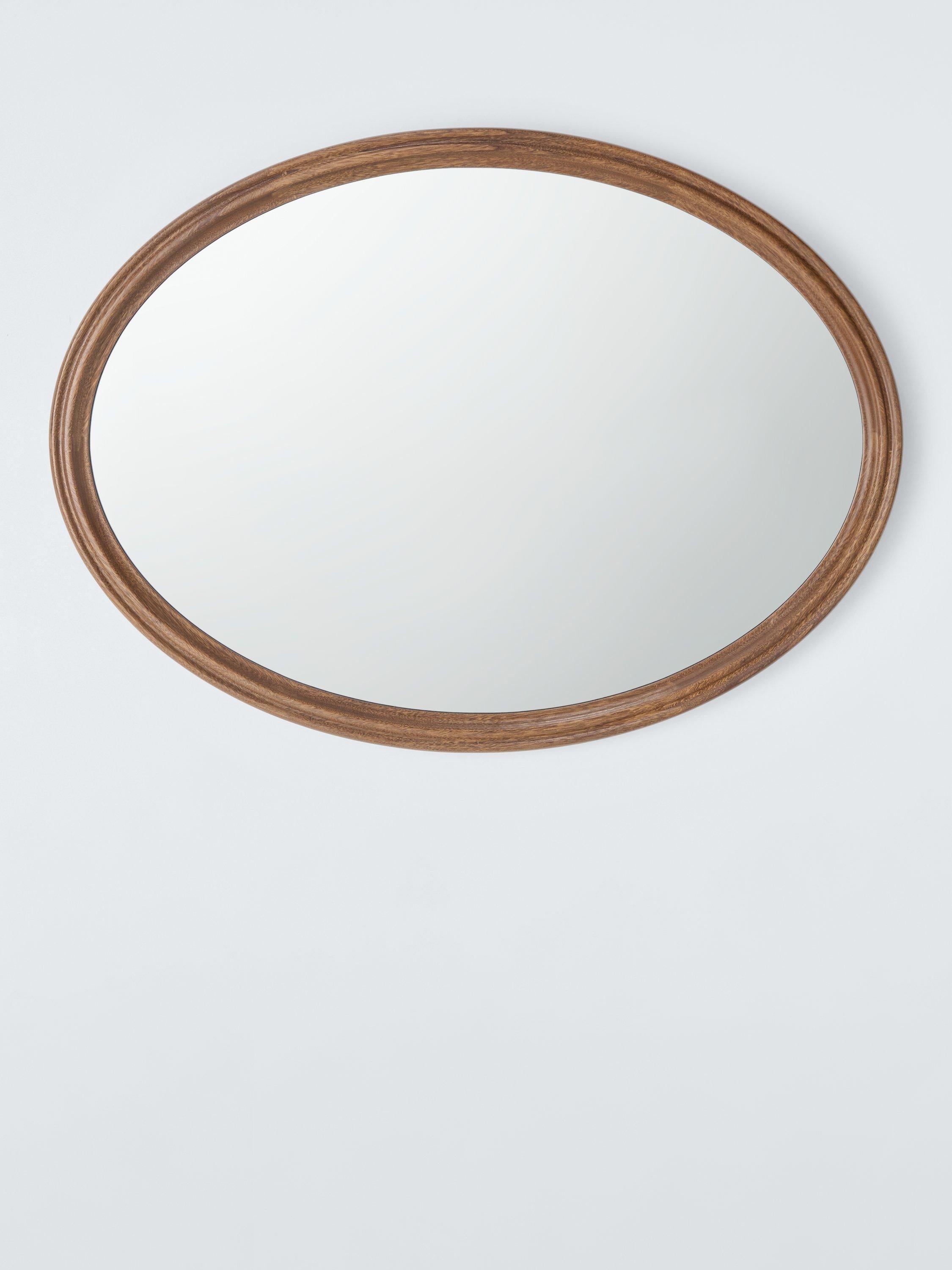 John Lewis farmhouse oval wall mirror walnut 75x55cm, UK version