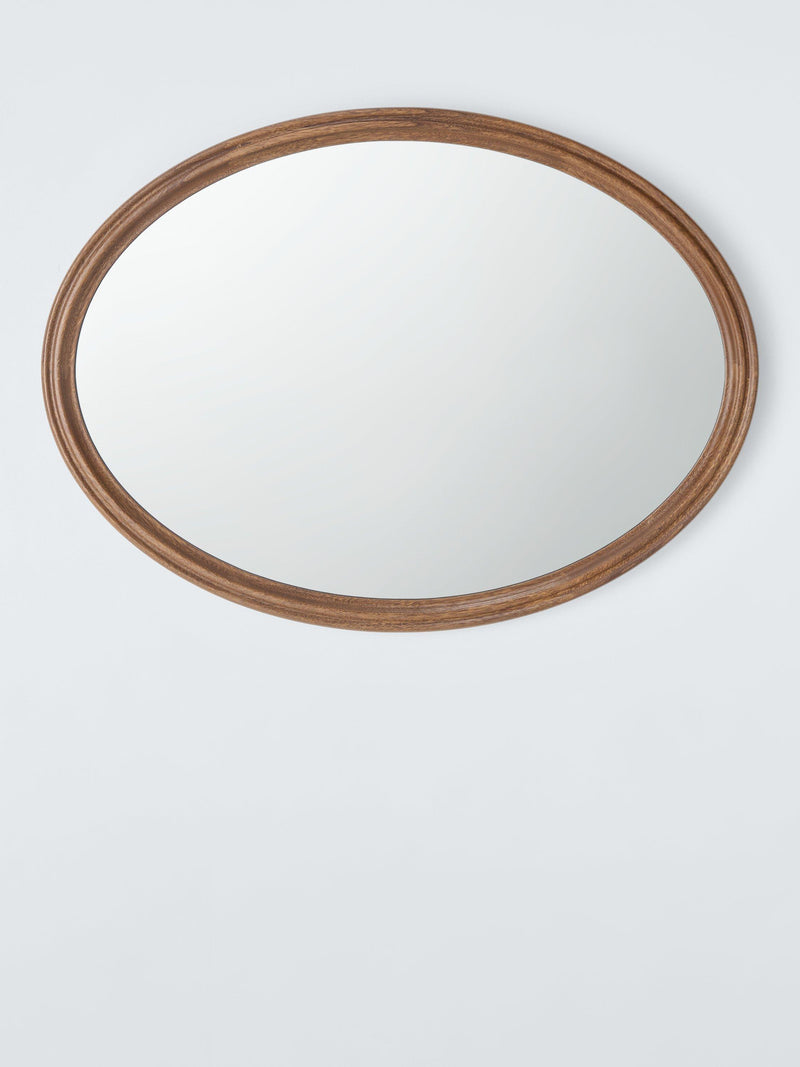 John Lewis farmhouse oval wall mirror walnut 75x55cm, UK version
