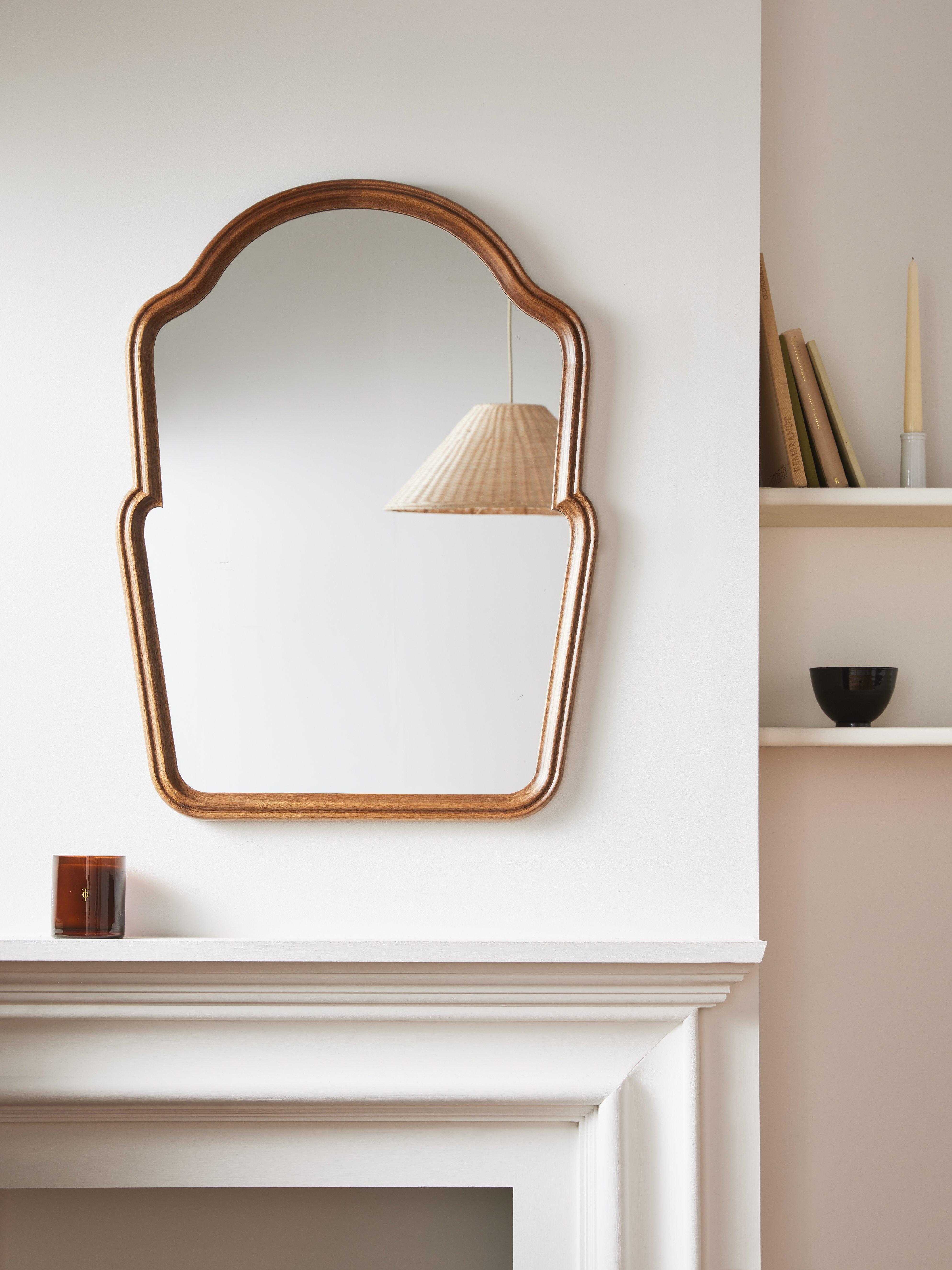 John Lewis farmhouse overmantel mirror 80x60cm walnut - British product