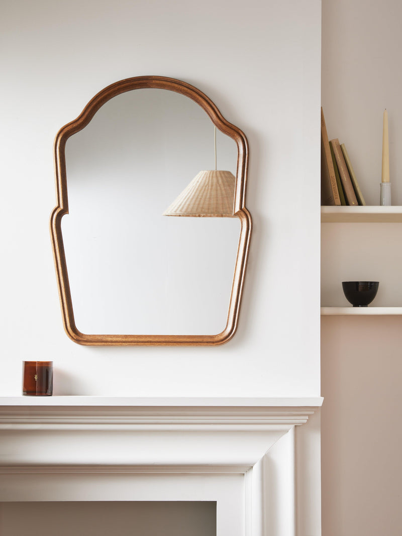 John Lewis farmhouse overmantel mirror 80x60cm walnut - British product