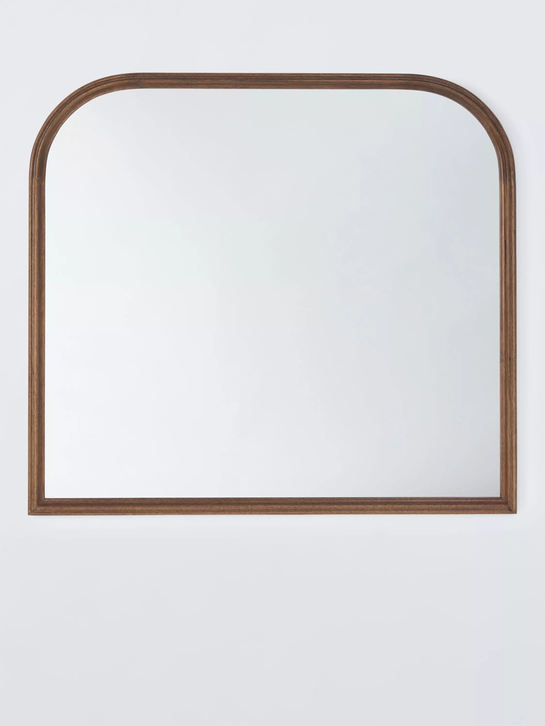 John Lewis overmantel wall mirror walnut finish 95x105cm, imported from the UK