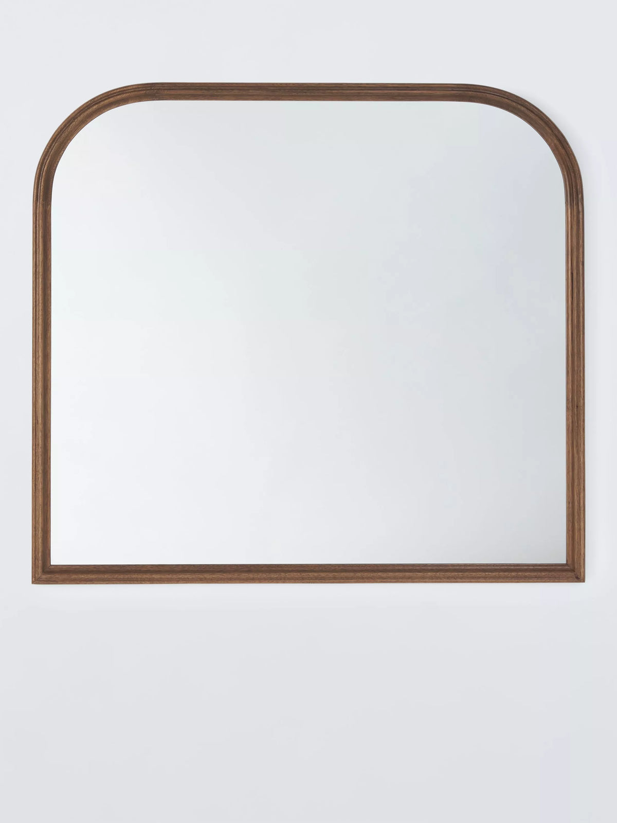 John Lewis overmantel wall mirror walnut finish 95x105cm, imported from the UK