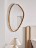 John Lewis abstract wall mirror oak frame 90x60cm, imported from the UK