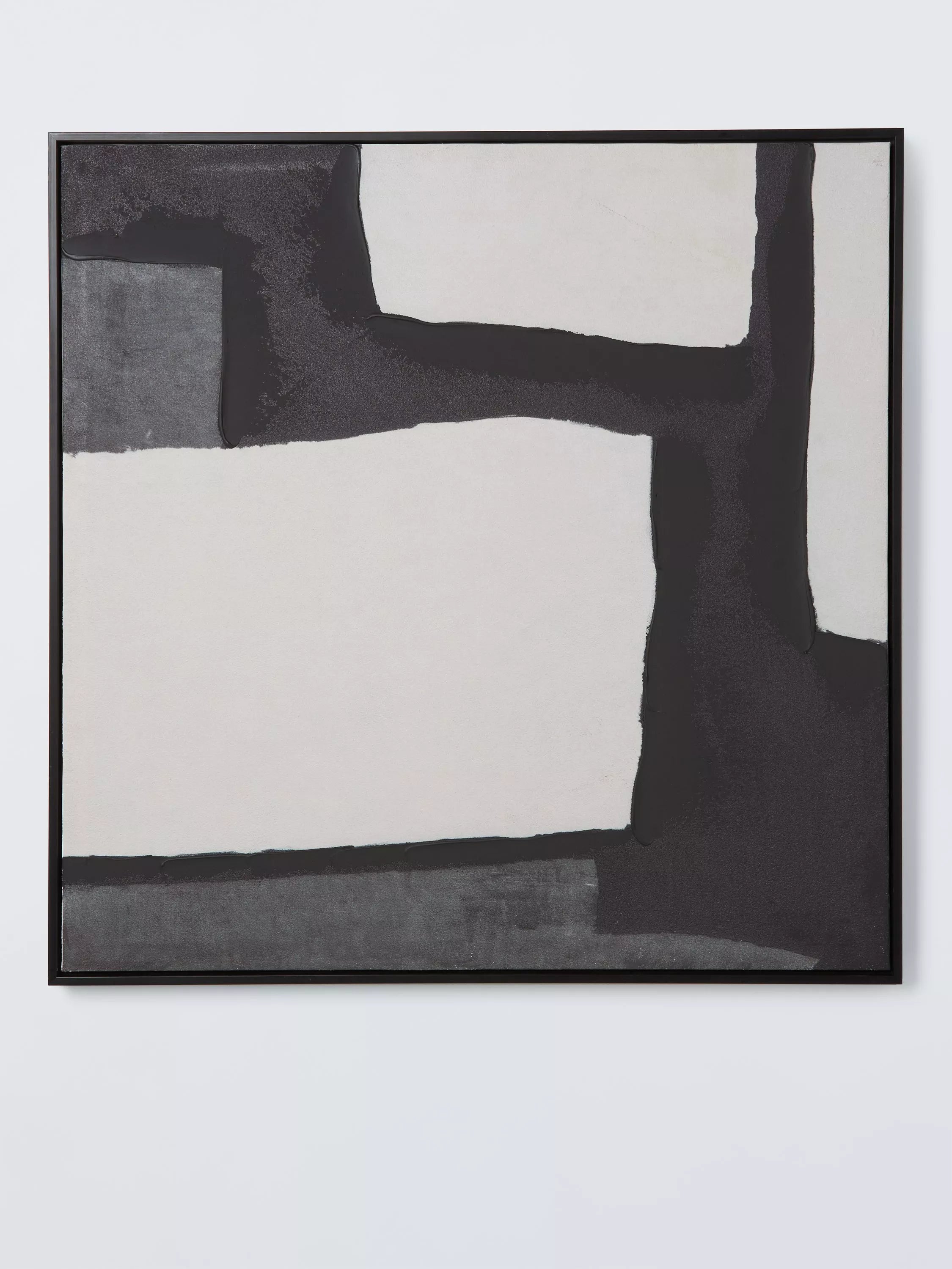 John Lewis Mono Shapes abstract framed print 80x80cm (British brand)