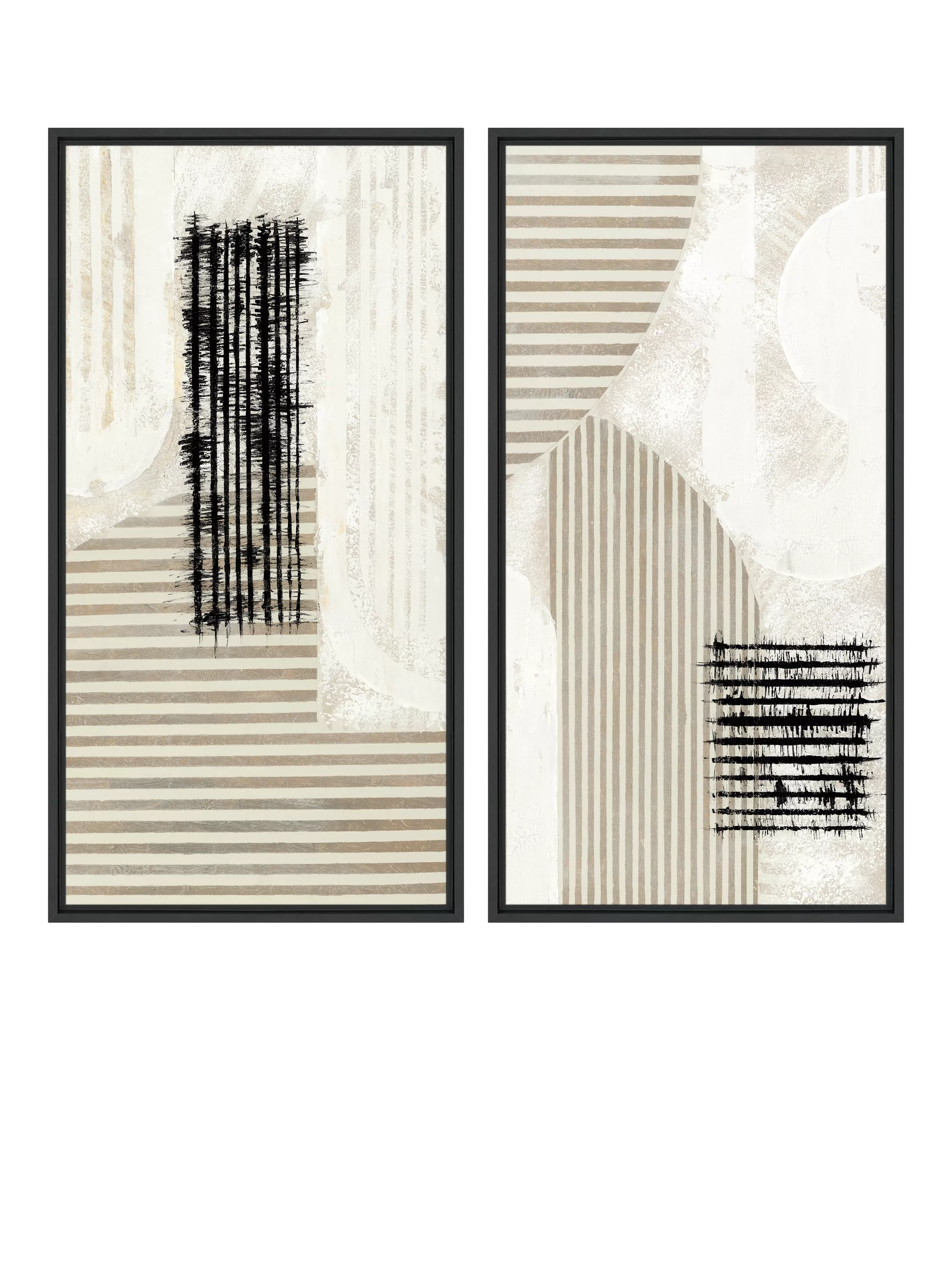 John Lewis x John Cooper abstract canvas print set 84x44cm (British brand)