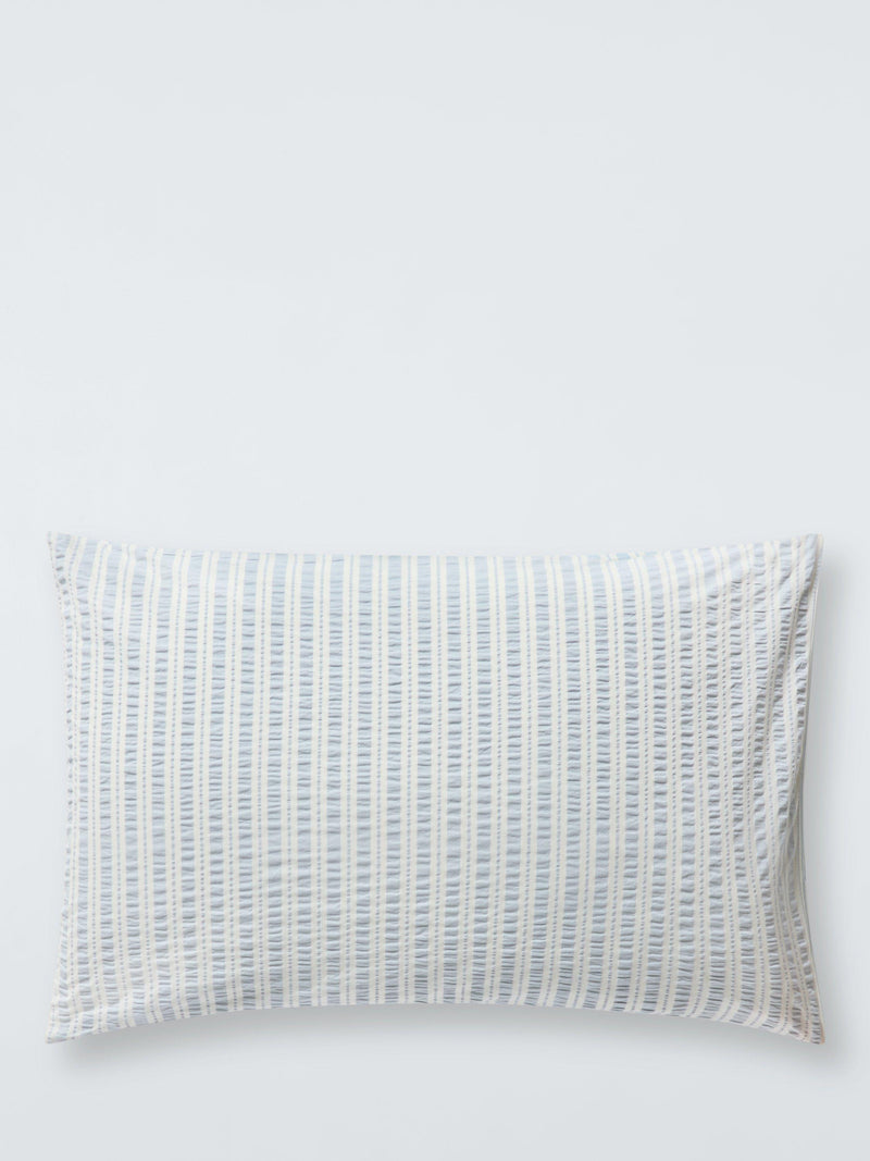John Lewis kids seersucker stripe duvet set single blue - British product