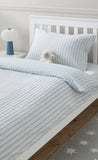 John Lewis kids seersucker stripe duvet set single blue - British product