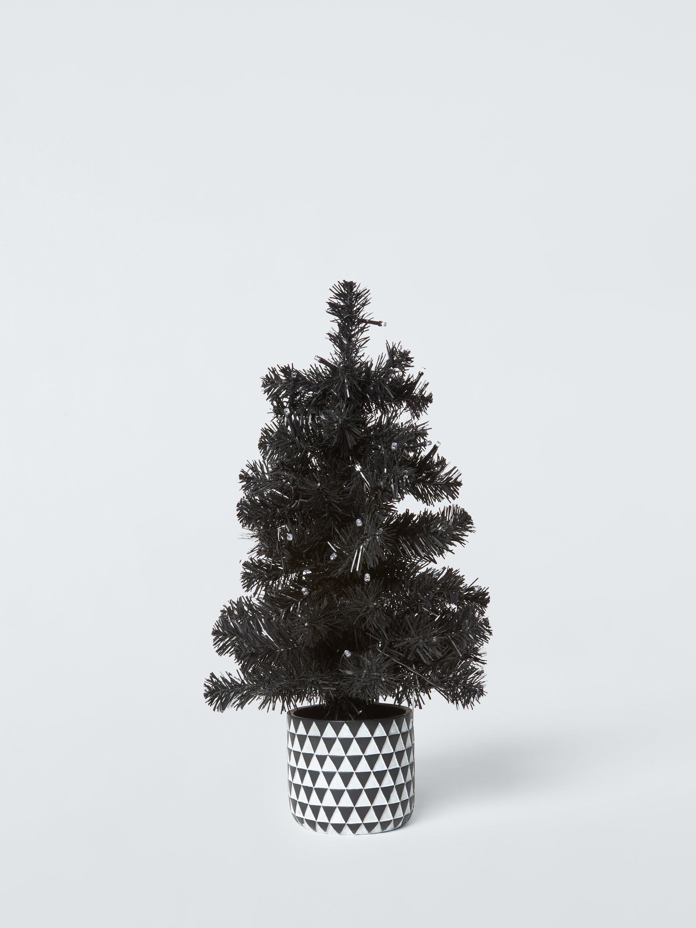 John Lewis black pre-lit potted Halloween tree H50cm, UK version