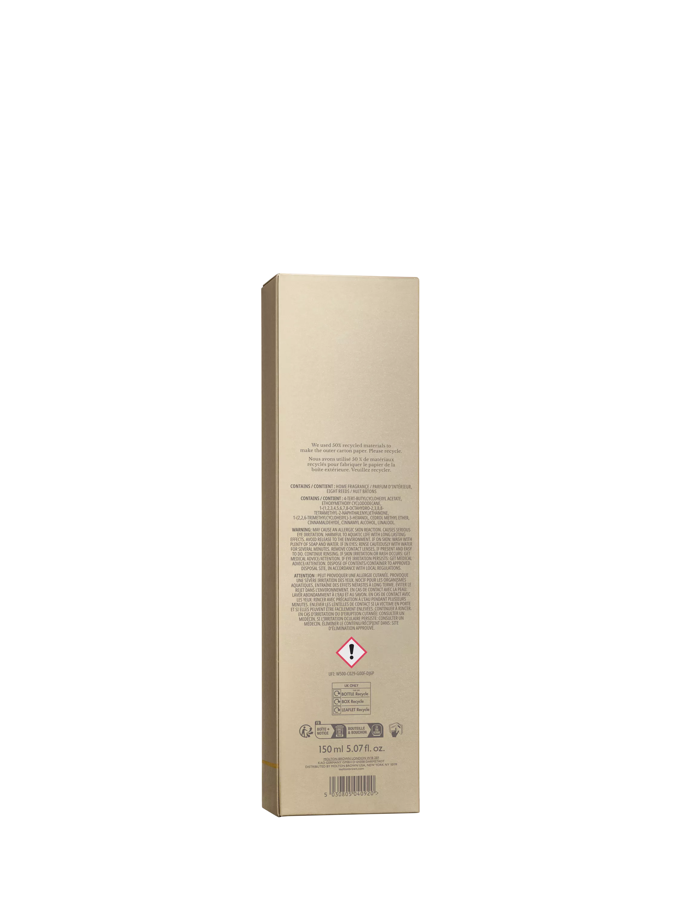 Molton Brown Oudh accord gold diffuser refill 150ml - British product