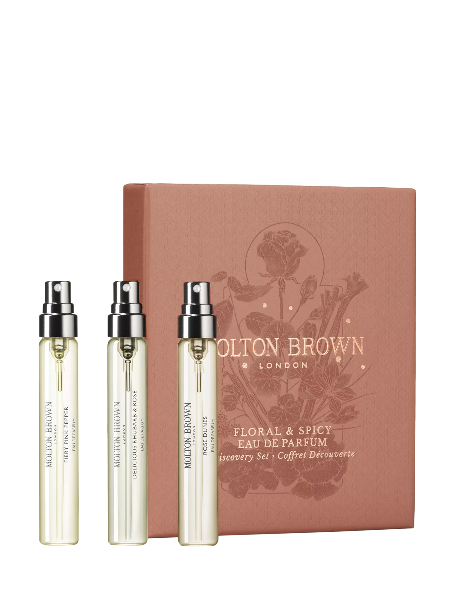Molton Brown Floral & Spicy fragrance gift set 22.5ml, imported from the UK