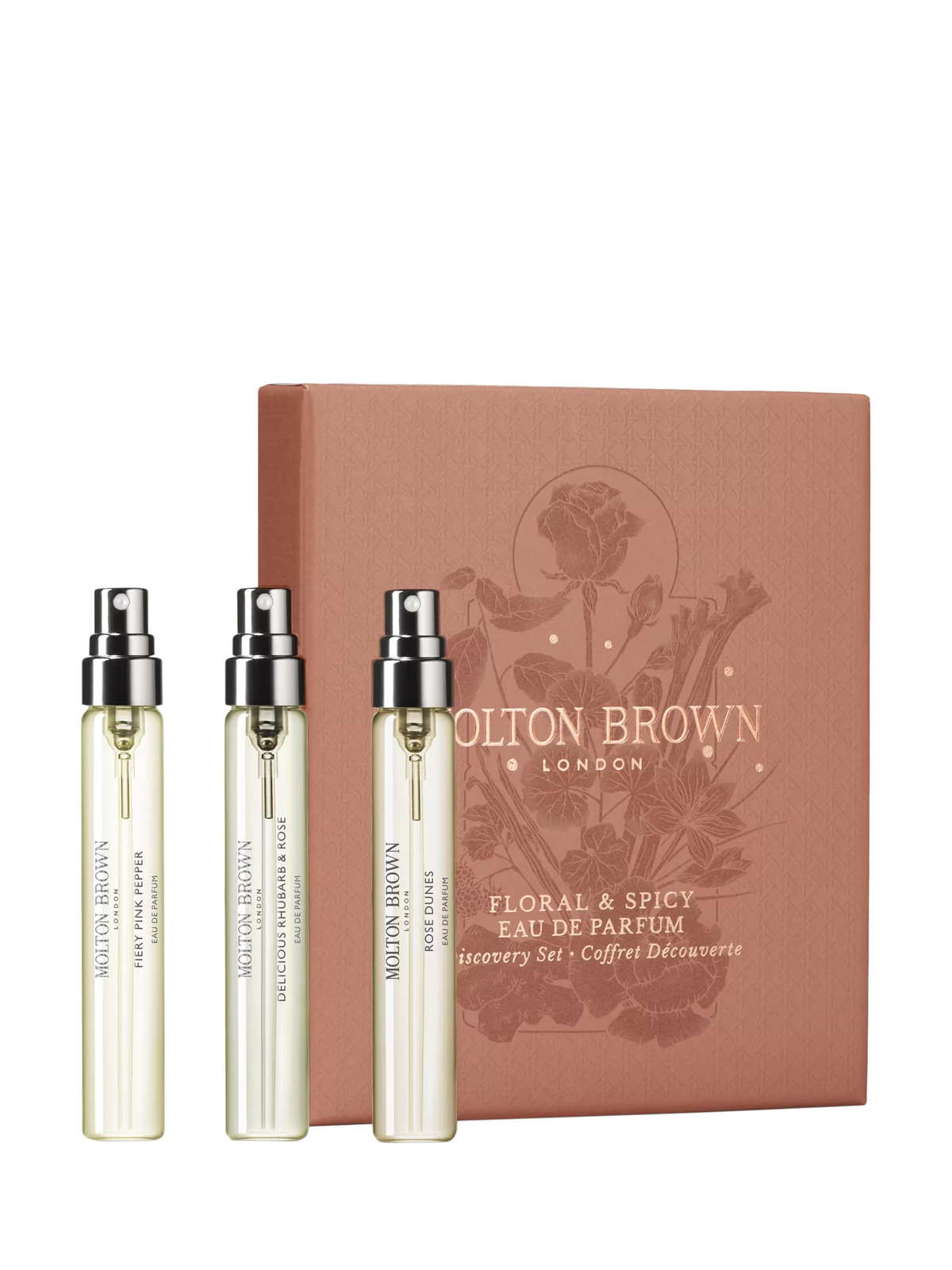 Molton Brown Floral & Spicy fragrance gift set 22.5ml, imported from the UK
