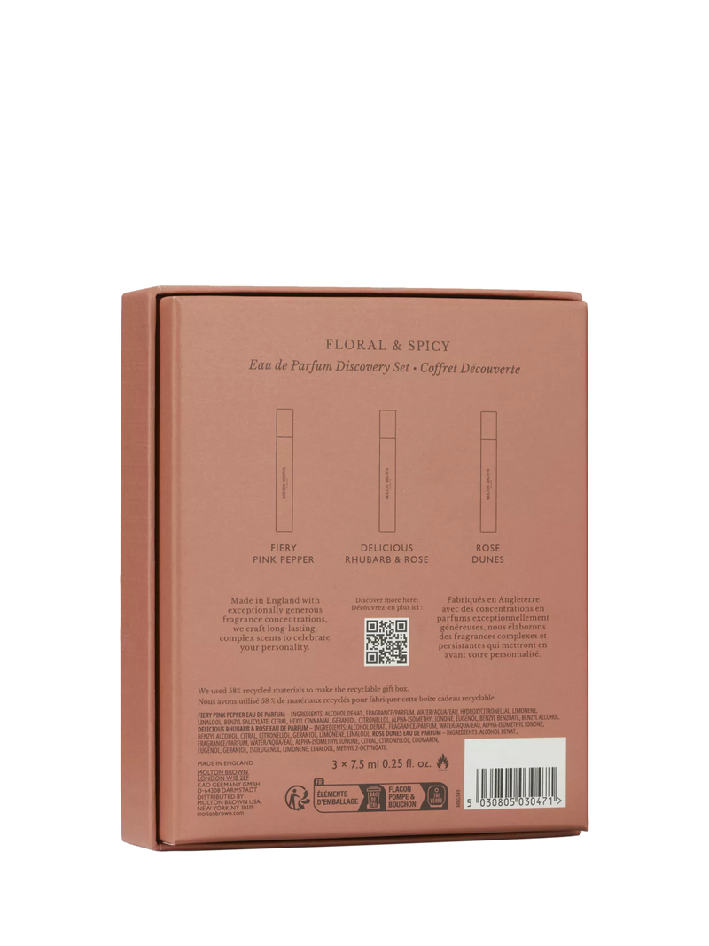 Molton Brown Floral & Spicy fragrance gift set 22.5ml, imported from the UK