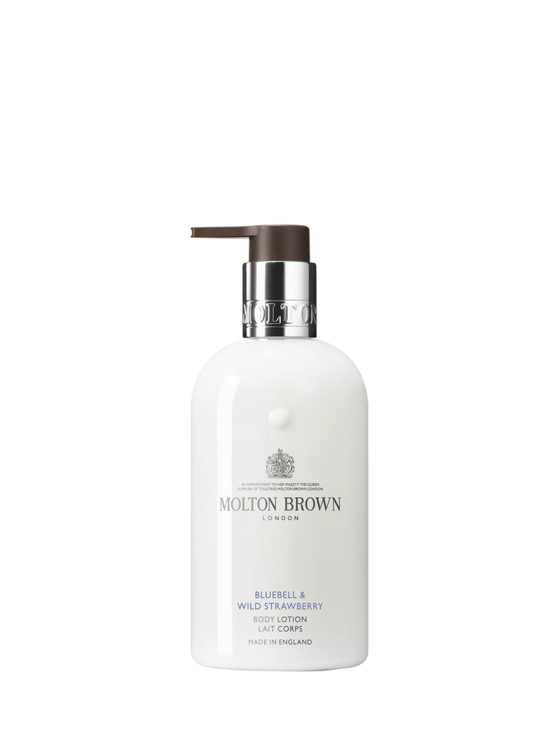 Molton Brown Bluebell & Wild Strawberry body lotion 300ml, imported from the UK