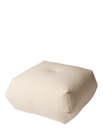 Geometric Boucle Floor Cushion with Polystyrene Bead Fill