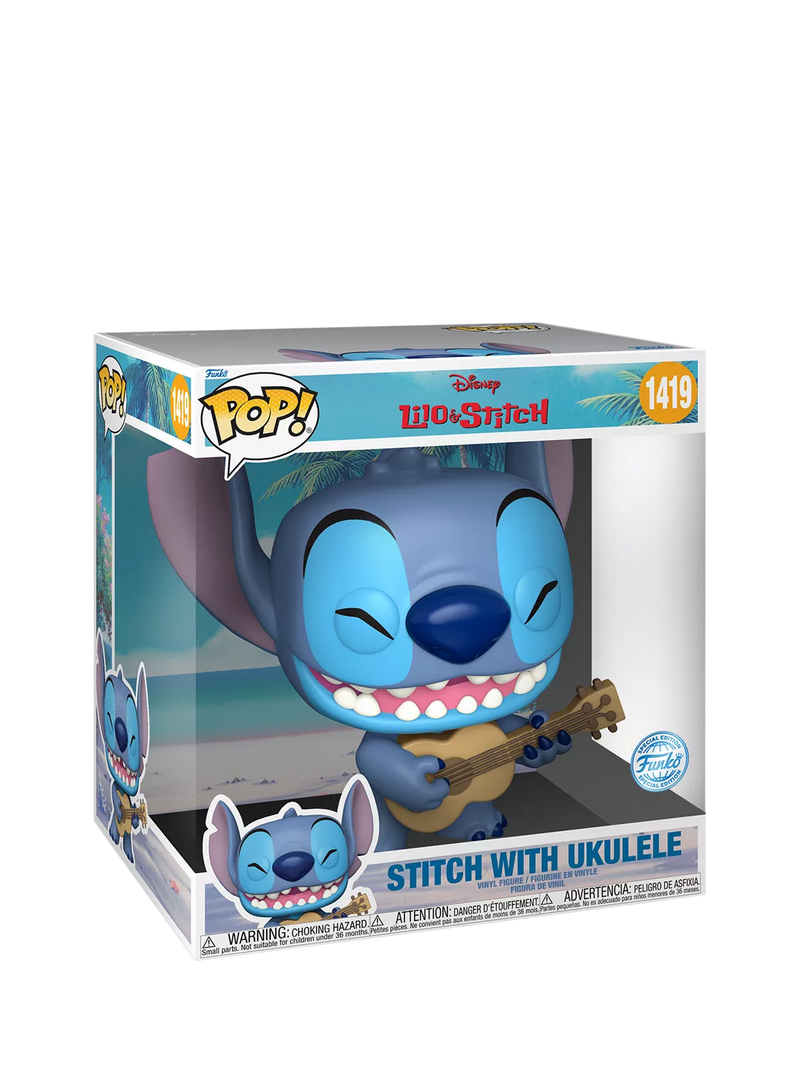 Disney Stitch Figure with Ukulele 24.5cm - British product