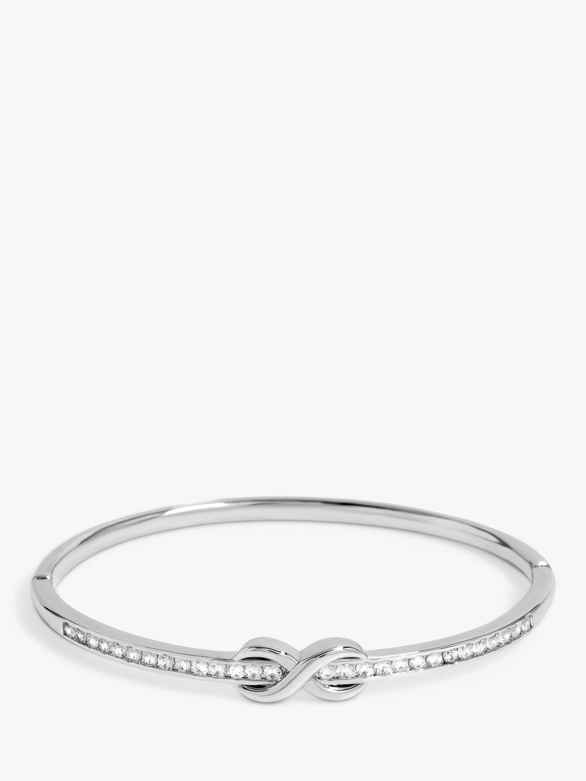 Infinity-Armreif aus Zirkonia in Rhodium