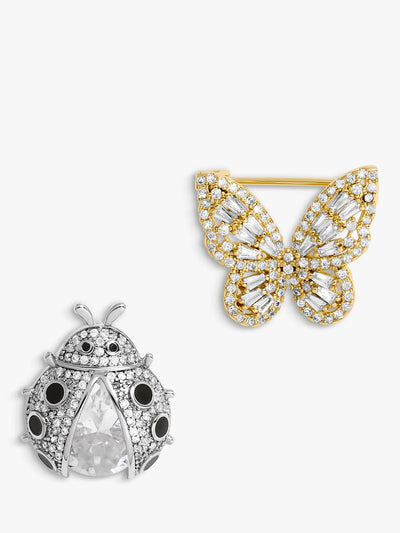 John Lewis Marienkäfer und Schmetterling Broschen 2er-Pack in Gold und Silber - Online bei McGrocer kaufen