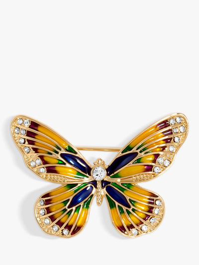 Gold-Plated Butterfly Brooch with Gift Box