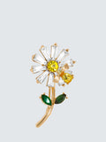 Jon Richard Gold Plated Daisy Brooch Gold