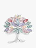 Baum des Lebens Design Brosche mit Silber-Finish