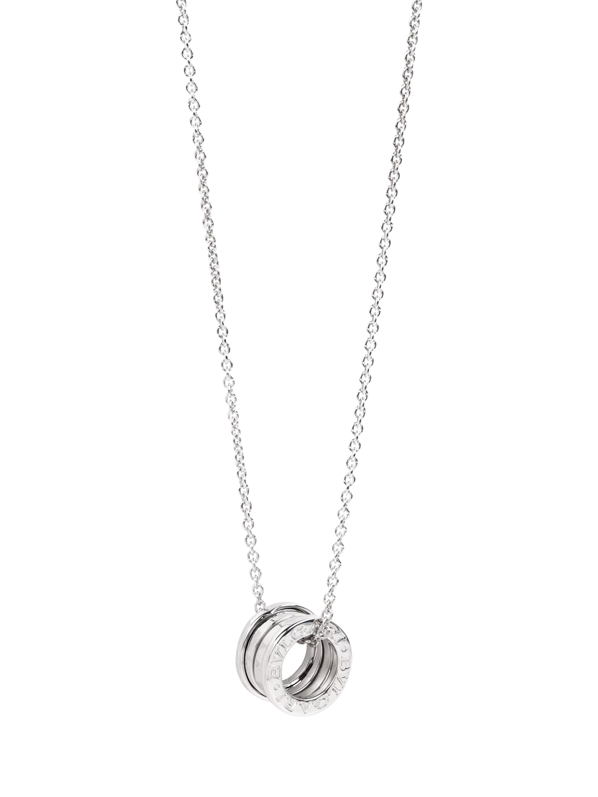 Pre-loved Bvlgari B.zero1 pendant necklace 18ct white gold, imported from the UK