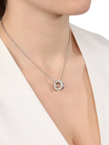 Pre-loved Bvlgari B.zero1 pendant necklace 18ct white gold, imported from the UK