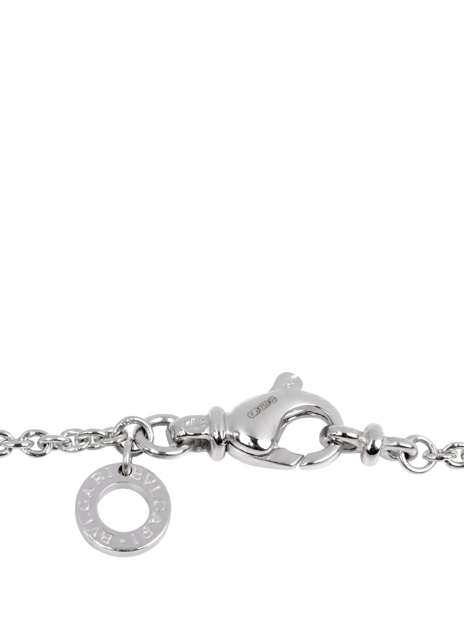Pre-loved Bvlgari B.zero1 pendant necklace 18ct white gold, imported from the UK