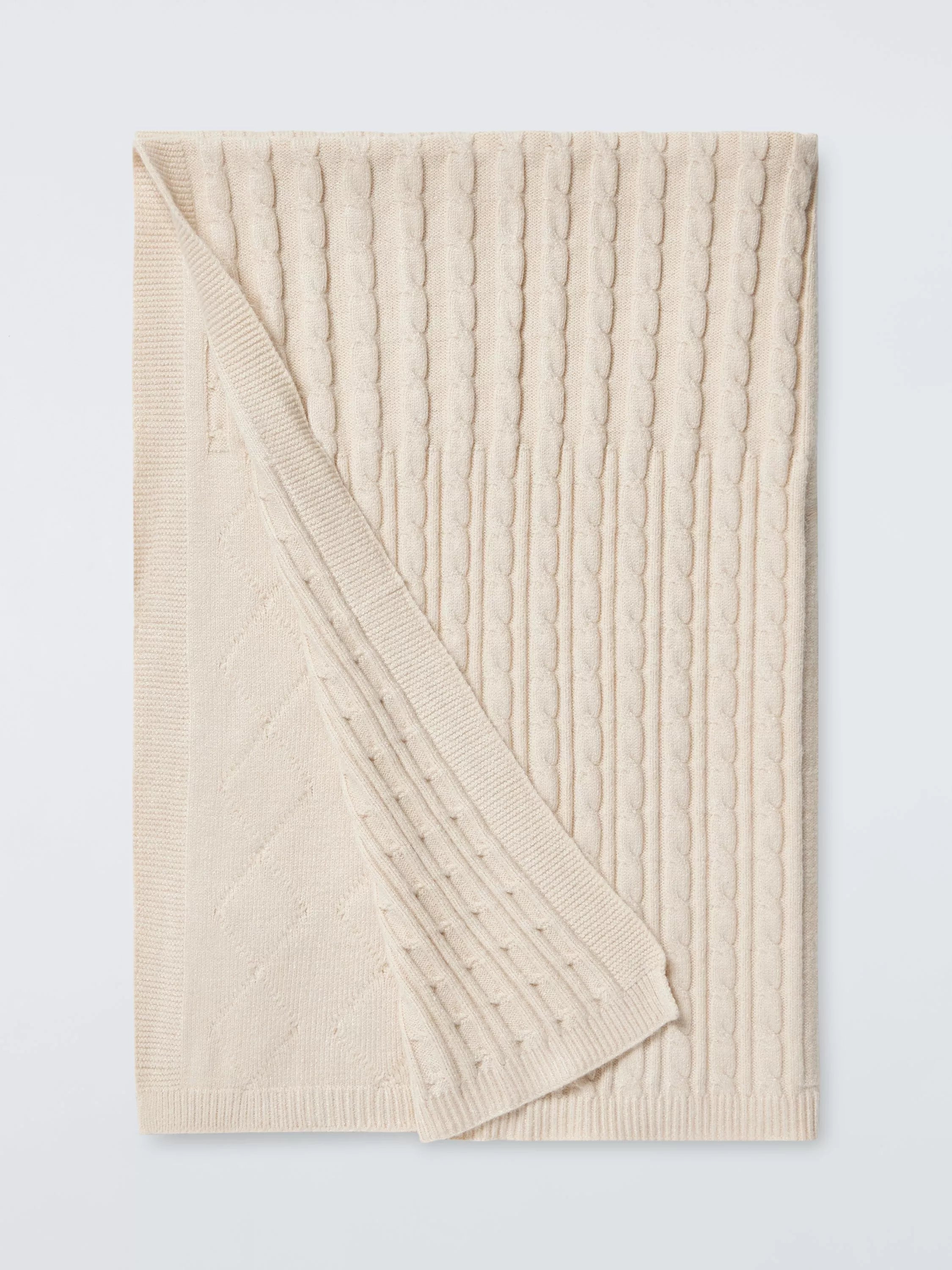John Lewis cable knit patchwork baby blanket 80x100cm - British product