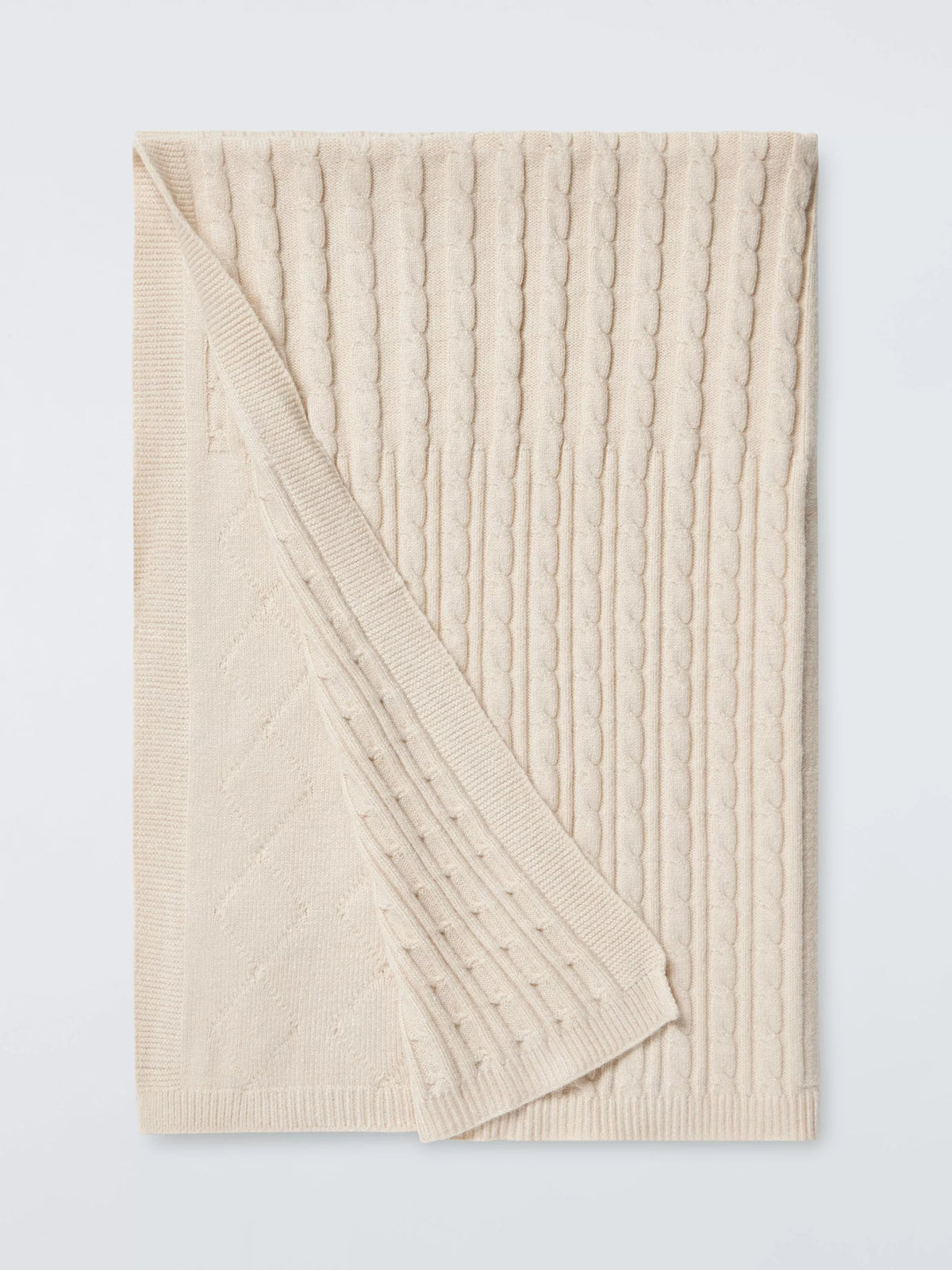 John Lewis cable knit patchwork baby blanket 80x100cm - British product