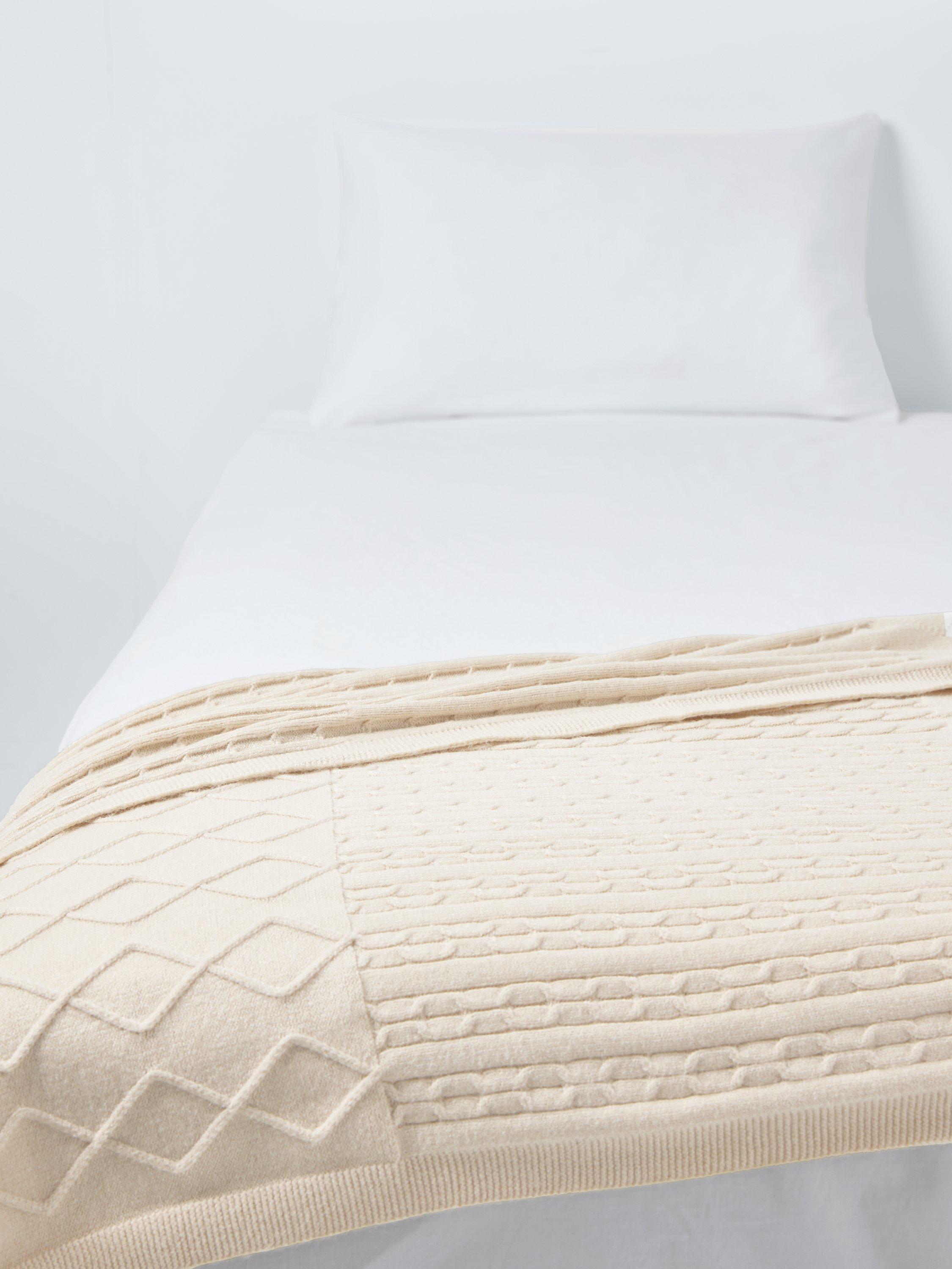 John Lewis cable knit patchwork baby blanket 80x100cm - British product