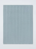 John Lewis baby blanket ice blue knitted (British brand)