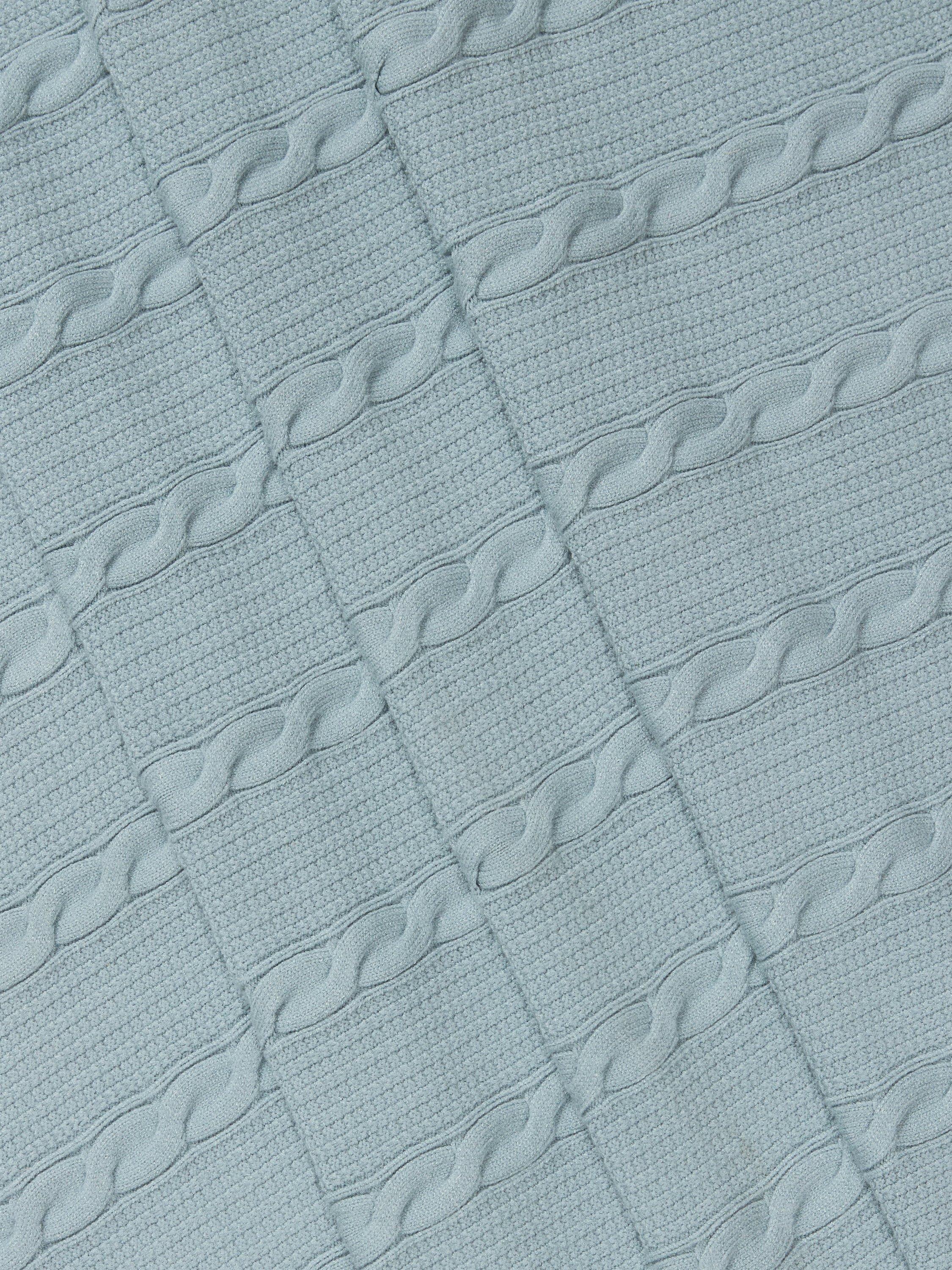 John Lewis baby blanket ice blue knitted (British brand)