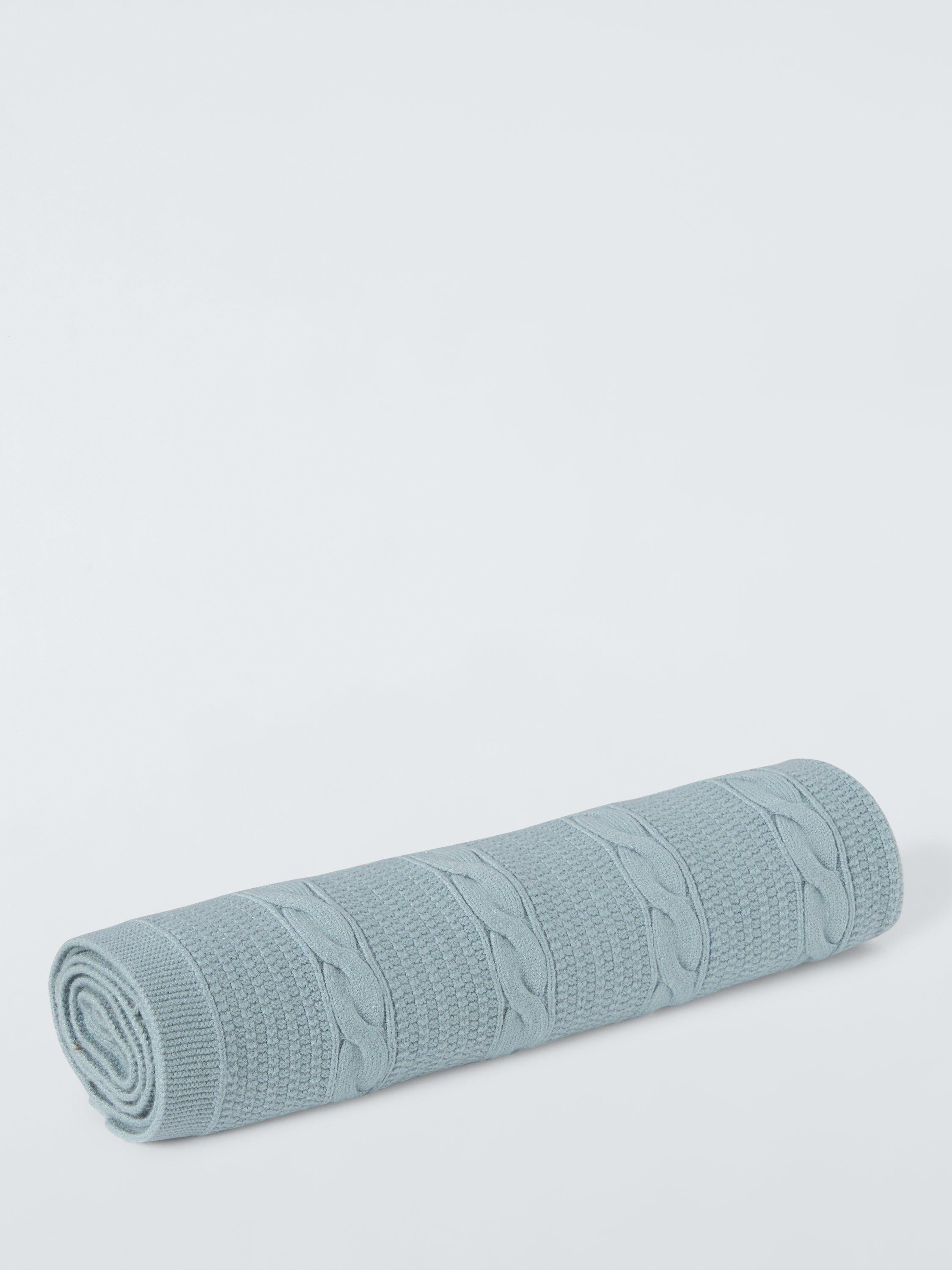 John Lewis baby blanket ice blue knitted (British brand)
