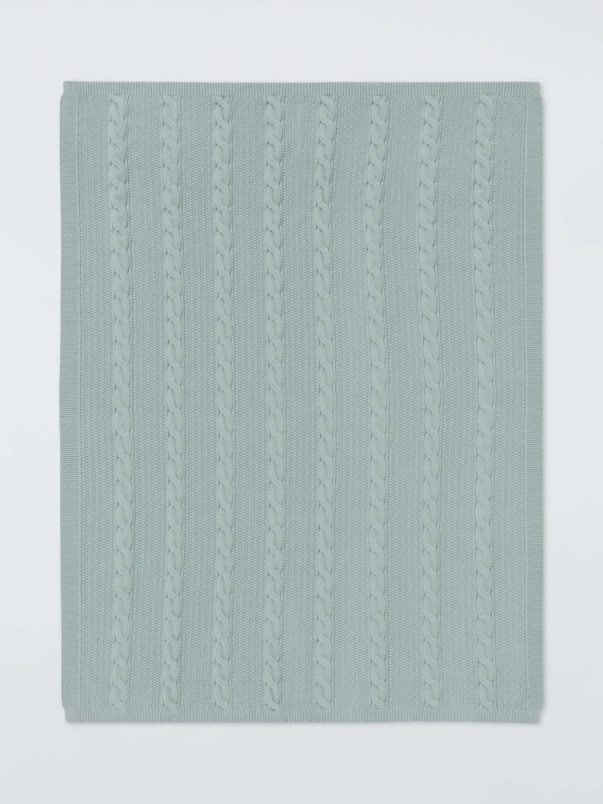 John Lewis baby blanket sage cable stitch for Moses basket (British brand)