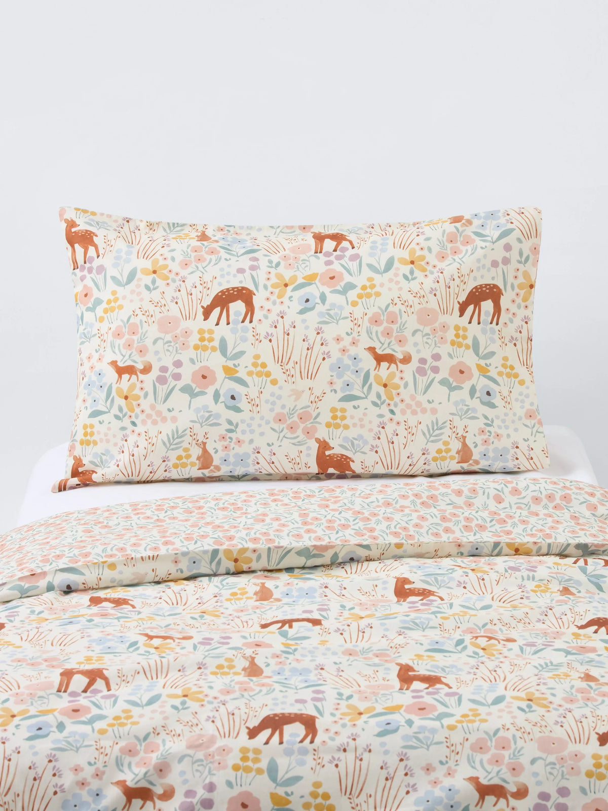 John Lewis pink reversible duvet set for cotbed - British product
