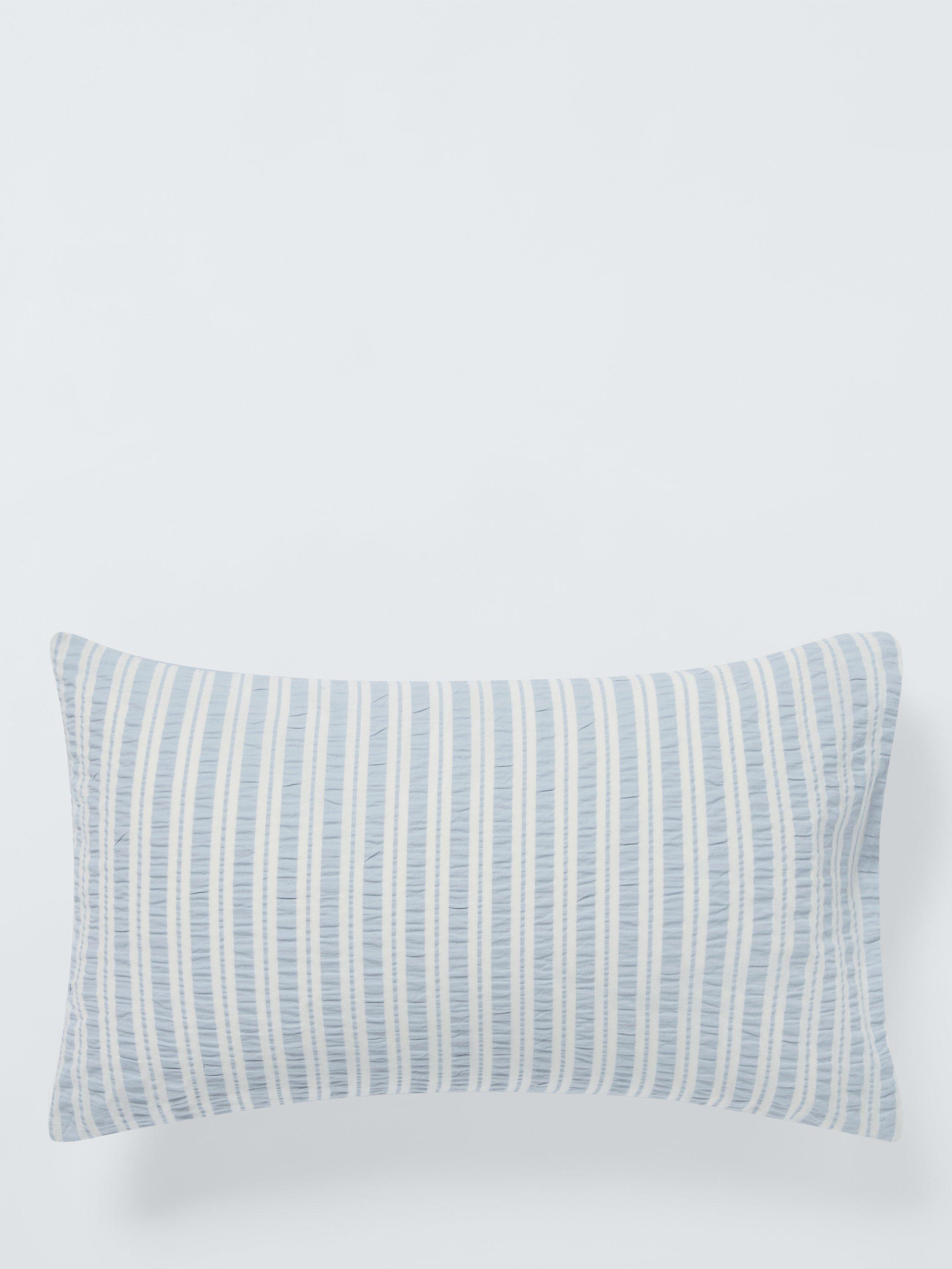 John Lewis seersucker stripe duvet set cotbed blue (British brand)