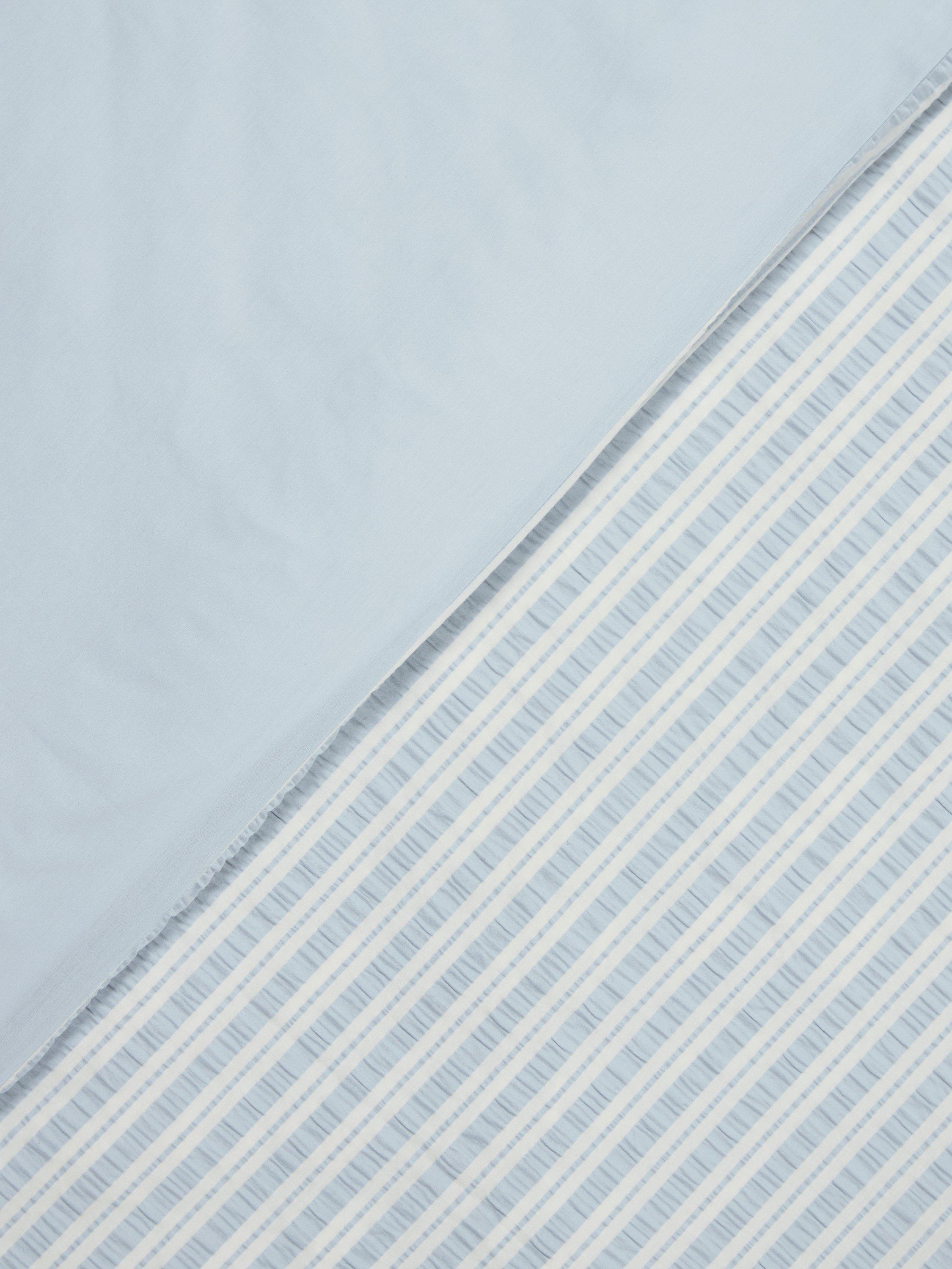 John Lewis seersucker stripe duvet set cotbed blue (British brand)