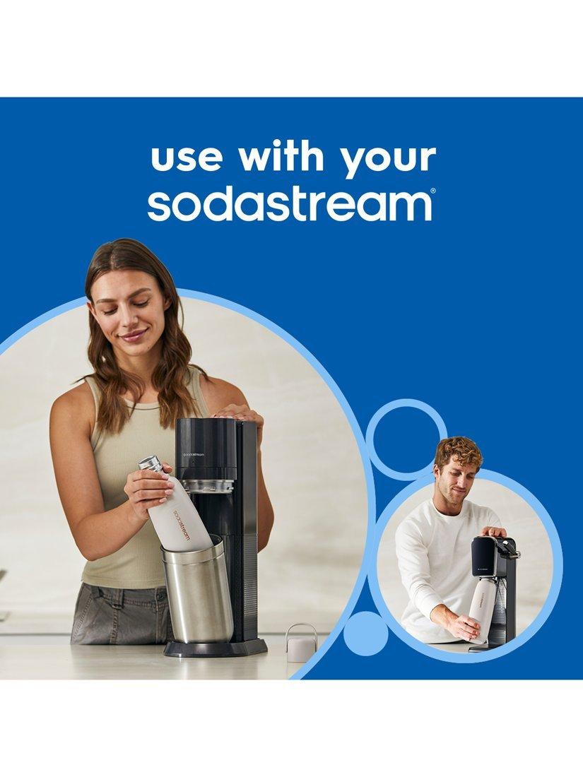 SodaStream stainless steel sparkling drinks bottle 900ml, UK version